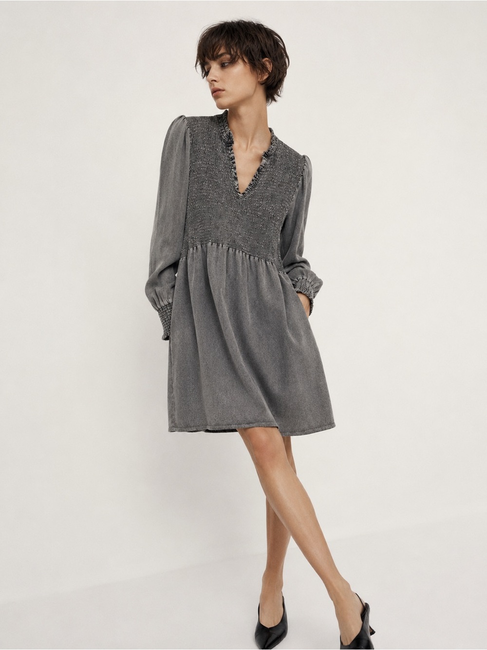 Melissa Nepton Grey Denim Dress